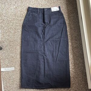 Uniqlo Navy Denim Long Skirt